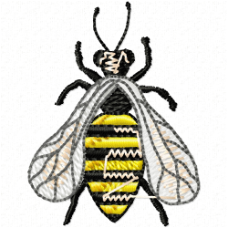 Bees Embroidery Design 3
